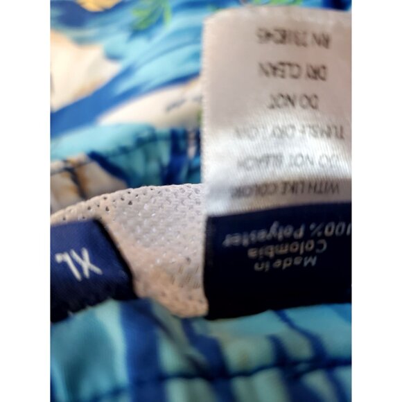 Vineyard Vines Mens Island Print Swim Trunks XL Blue Quick-Dry Mesh Lining - Picture 6 of 12